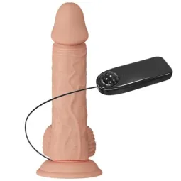 Vibratore realistico BAILE colore naturale con ventosa, 20.6 cm, stimolazione vaginale.