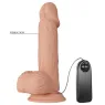 Vibratore realistico BAILE colore naturale con ventosa, 20.6 cm, stimolazione vaginale.