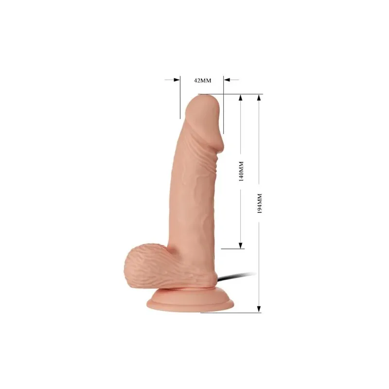 Vibratore realistico con ventosa BAILE Belle Rencontre, 19.4 cm, colore naturale