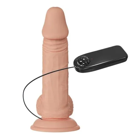 BAILE Belle Rencontre realistic vibrating dildo with suction cup, 19.4 cm, natural skin tone