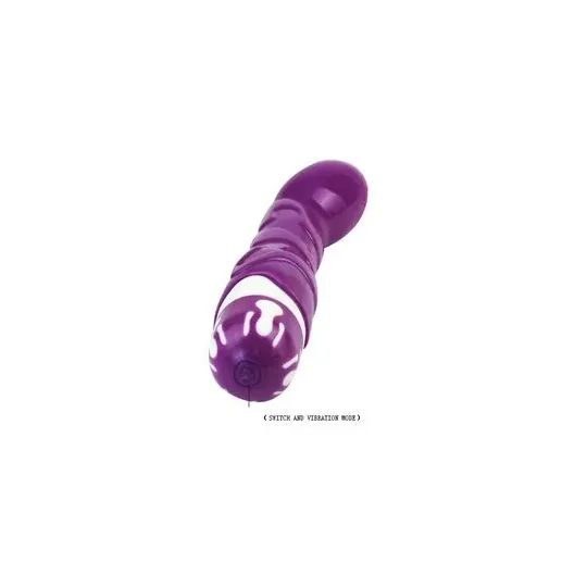 Purple realistic vibrator Baile Vibrators silicone 10 rhythms, main view.