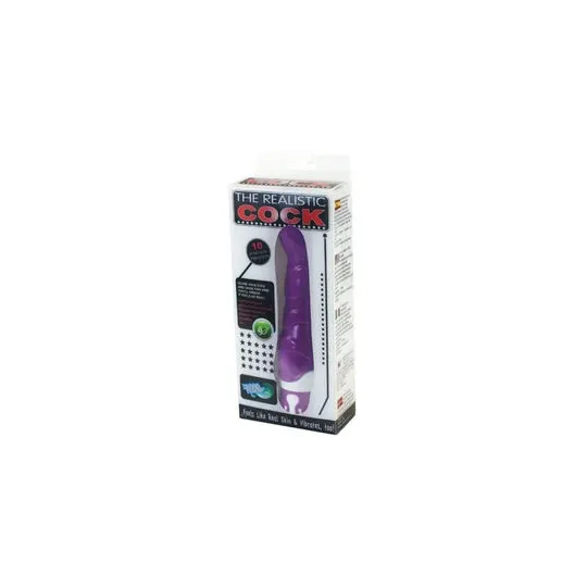 Vibratore realistico viola Baile Vibrators in silicone con 10 ritmi, vista principale.