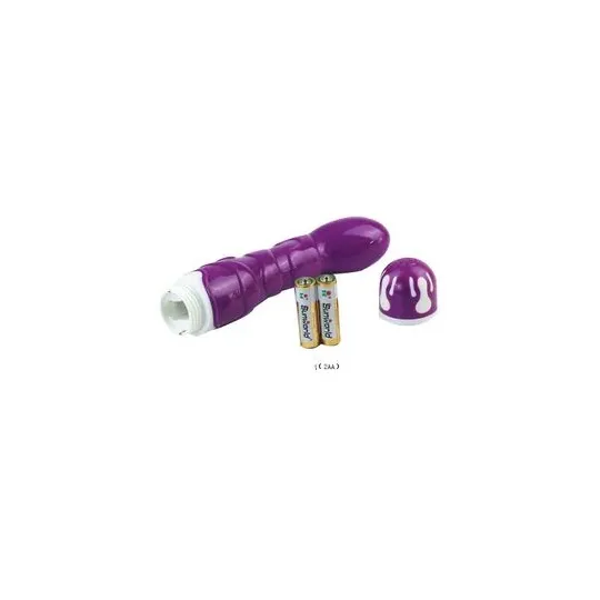 Purple realistic vibrator Baile Vibrators silicone 10 rhythms, main view.