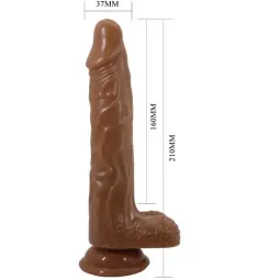 Vibromasseur réaliste BAILE BODACH marron avec ventouse et télécommande