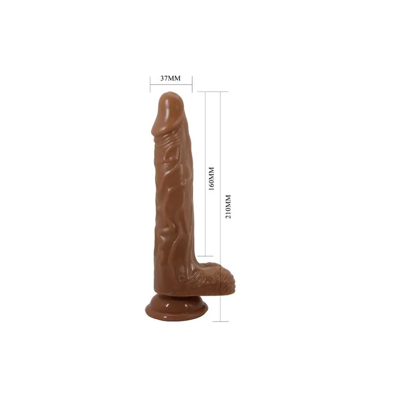 Vibromasseur réaliste BAILE BODACH marron avec ventouse et télécommande