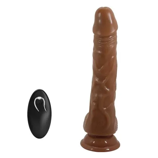 Realistischer Vibrator BAILE BODACH braun mit Saugnapf und Fernbedienung