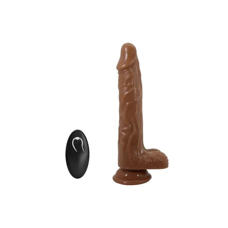 Realistischer Vibrator BAILE BODACH braun mit Saugnapf und Fernbedienung