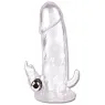 Extension de pénis 3-en-1 BAILE FOR HIM - manchon vibrant avec stimulateur clitoridien et anal