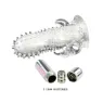 Extension de pénis vibrante Baile for Him avec balle clitoridienne, manchon nervuré violet pour stimulation.