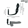 Anal plug with testicular ring Addicted Toys black silicone overall view