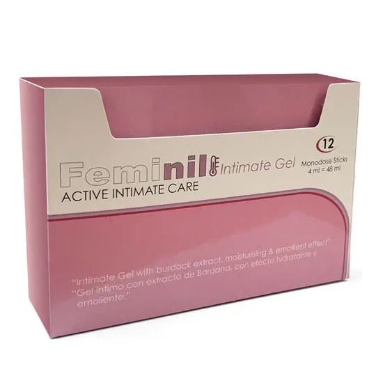 Scatola di 10 bustine monodose di lubrificante intimo 500COSMETICS effetto riscaldante, a base d'acqua, 5 ml ciascuna.