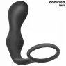 Plug anal avec anneau Addicted Toys, en silicone médical, vue d'ensemble de l'anneau testiculaire et de la tige