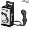 Plug anal avec anneau Addicted Toys, en silicone médical, vue d'ensemble de l'anneau testiculaire et de la tige