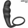 Plug anal profundo Addicted Toys con anillo testicular - silicona negra - vista general" }, { "fr": "Plug anal profond Addicted 