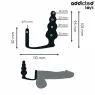 Addicted Toys plug anale con anello testicolare in silicone nero Modello 5 - vista del prodotto