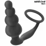 Addicted Toys plug anal con anillo testicular de silicona negra Modelo 5 - vista del producto