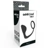 Plug anale nero con anello penieno Addicted Toys vista d'insieme
