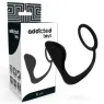 Black anal plug with penis ring Addicted Toys overall view