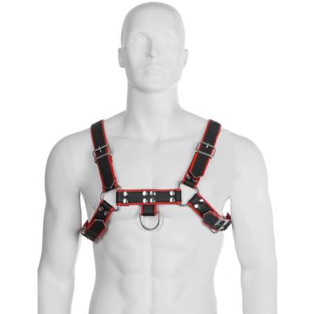 BDSM Leather Chain Harness black red blue – LEATHER BODY | nussen