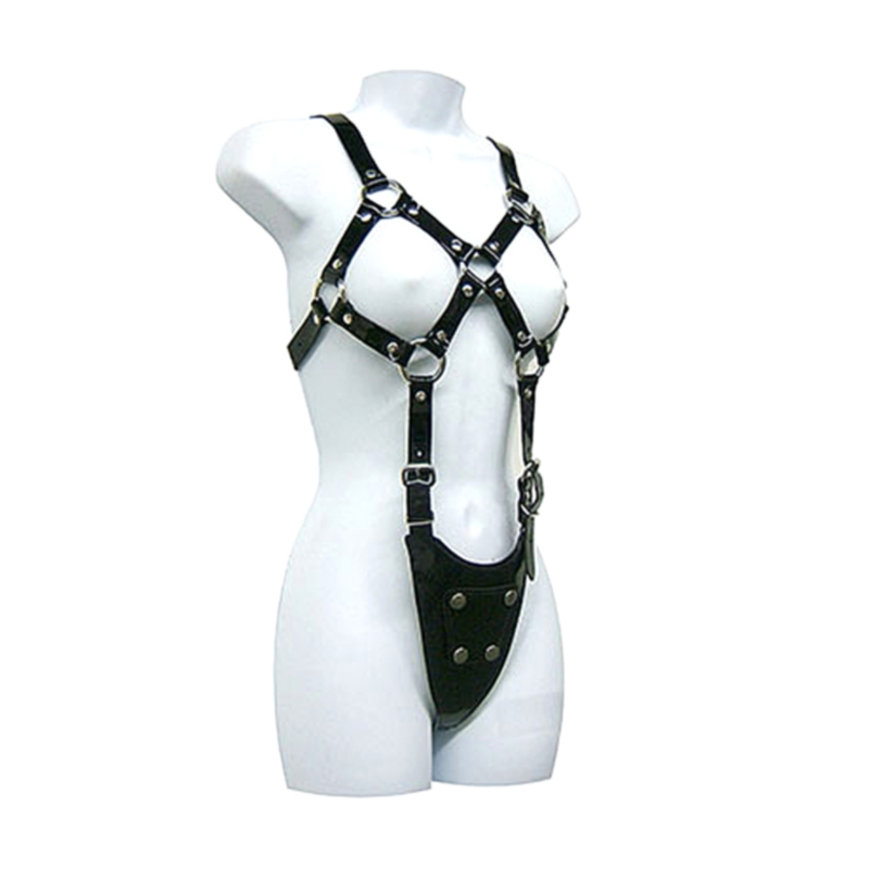 BDSM Lederharness Damen aus Leder | LEATHER BODY | nussen