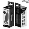 Großer Analplug Addicted Toys 12,6 cm Silikon mit klarem Jewel Vorderansicht