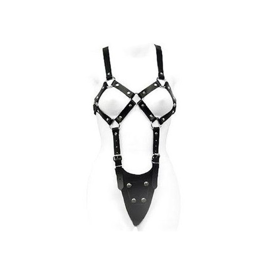 Harnais BDSM Femme en cuir – Corps exposé | LEATHER BODY | nussen