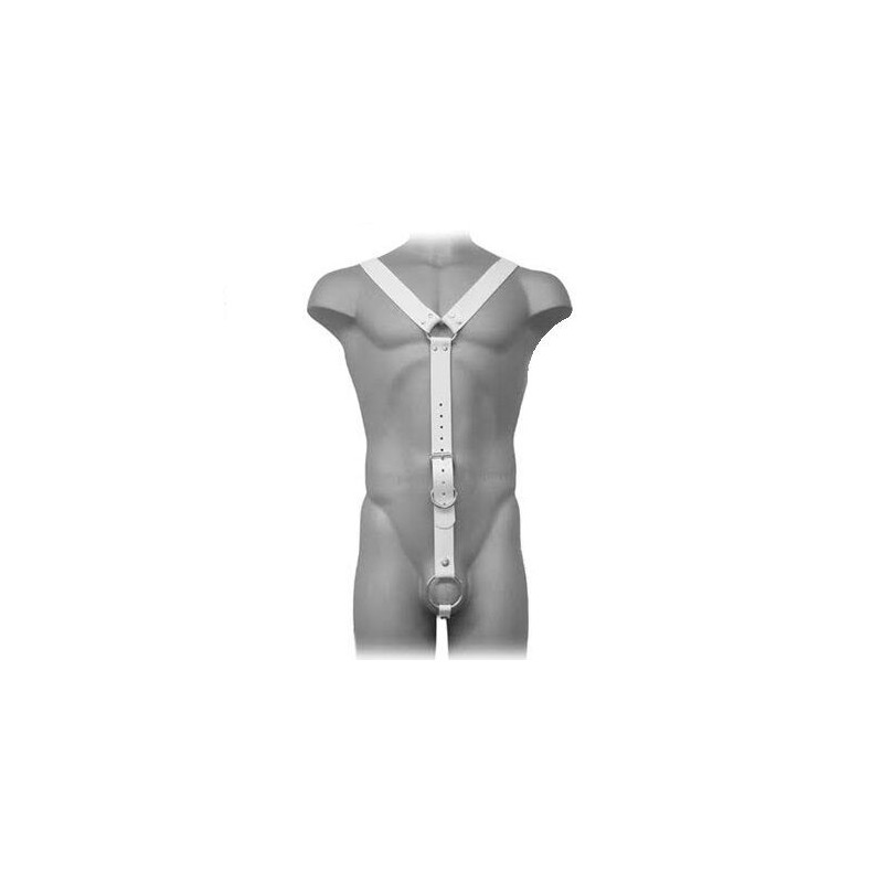 White BDSM Leather Harness for Men – LEATHER BODY | nussen.fr/en