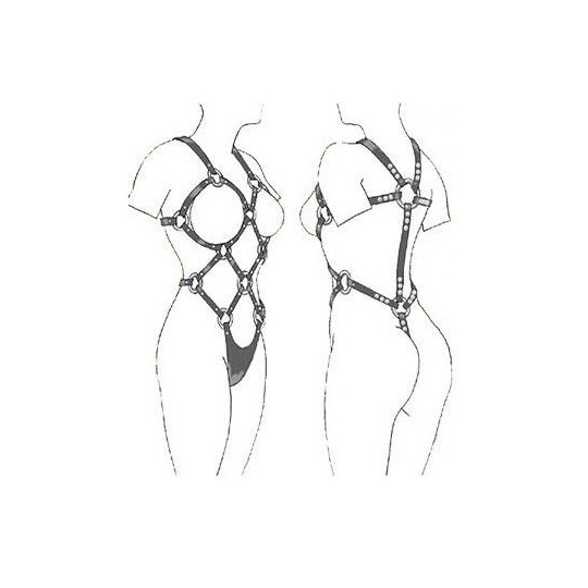 Harnais cuir femme réglable (Style Femme) – Leather Body