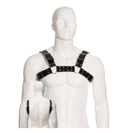 Harnais Bull Dog noir réglable S à XL – Leather Body