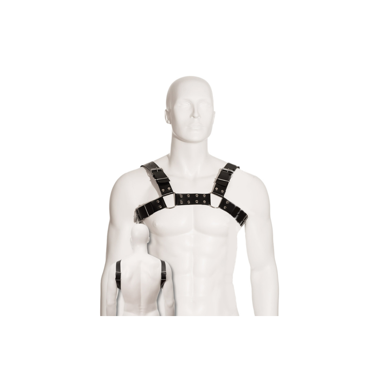 Harnais Bull Dog noir réglable S à XL – Leather Body