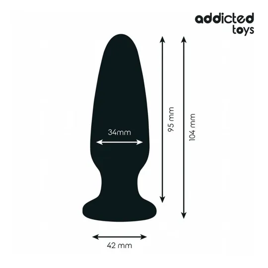 Plug anal de silicona con joya talla M de Addicted Toys para estimulación anal suave y segura