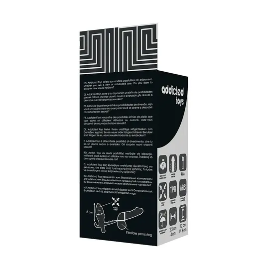 Plug anale vibrante nero doppio anello Addicted Toys vista prodotto
