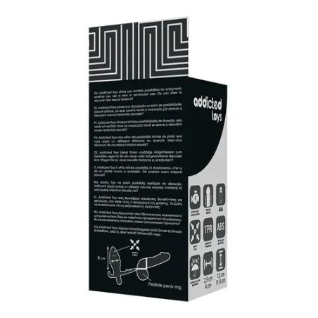 Plug anal vibrant noir double anneau Addicted Toys vue ensemble produit