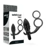Plug anal vibrant noir double anneau Addicted Toys vue ensemble produit