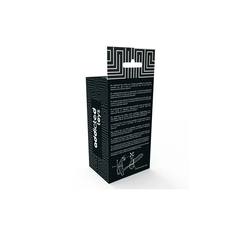Black vibrating anal plug Addicted Toys with double cock and ball rings