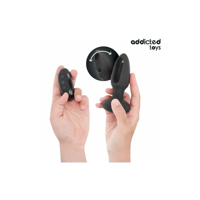 Plug anal con lengua vibrante Addicted Toys mando a distancia silicona negra vista principal" }, { "id_image": 561, "fr": "Téléc