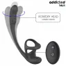 Plug anal vibrant Addicted Toys avec ondulation 360° - vue d'ensemble noir