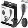 Addicted Toys vibrating anal plug with 360° undulation and testicle stimulator - overall view black