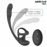 Plug anale vibrante Addicted Toys con ondulazione 360° e stimolatore testicolare - vista generale nero