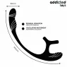 Addicted Toys vibrating anal plug with 360° undulation and testicle stimulator - overall view black