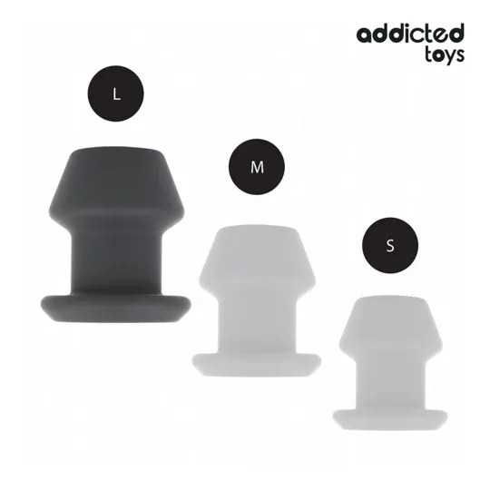 Plug anal creux extrême L Addicted Toys en silicone médical vue frontale