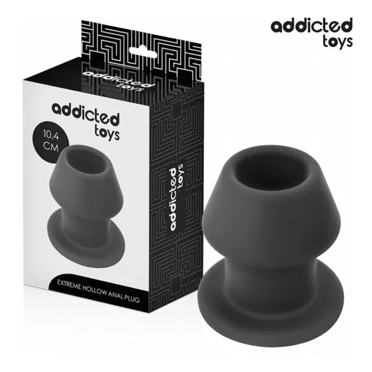 Extreme hollow anal plug L by Addicted Toys medical silicone front view
