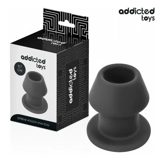 Extreme hollow anal plug Addicted Toys size M 8,7 cm medical silicone main view