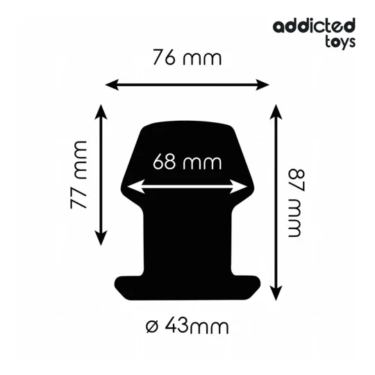 Extreme hollow anal plug Addicted Toys size M 8,7 cm medical silicone main view