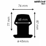 Plug anale cavo estremo Addicted Toys taglia M 8,7 cm silicone medicale vista principale