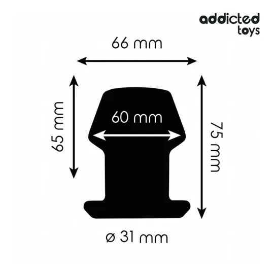 Tapón anal hueco extremo talla S de Addicted Toys en silicona negra - vista principal" }, { "fr": "Plug anal creux Addicted Toys