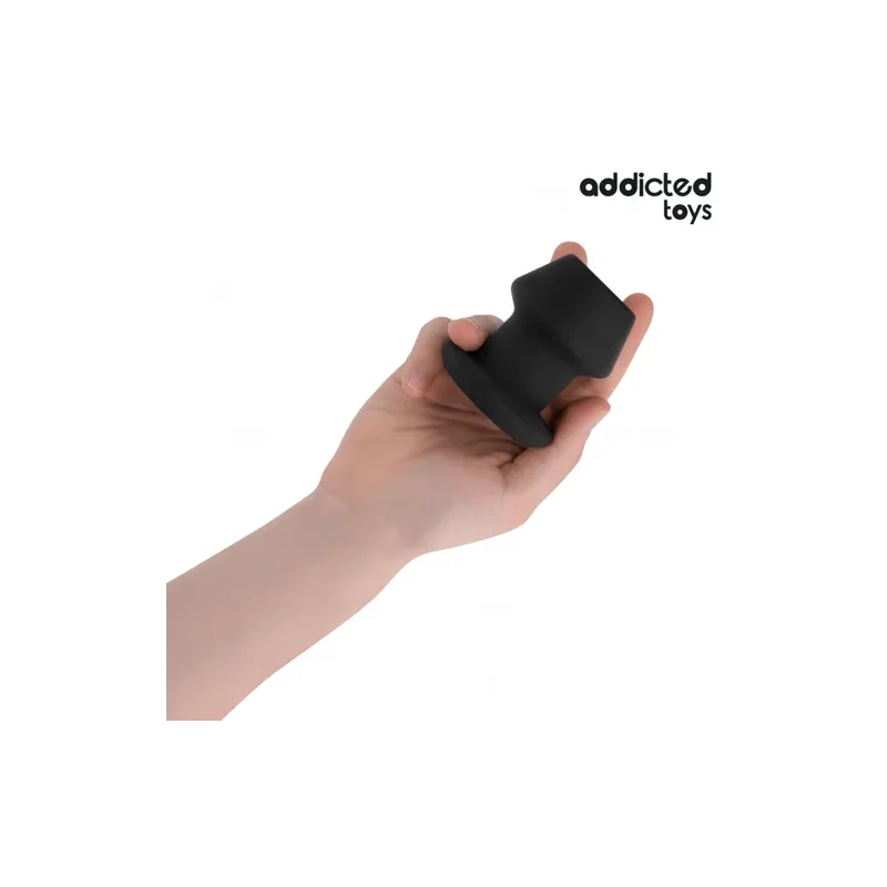 Plug anale cavo estremo taglia S di Addicted Toys in silicone nero - vista principale