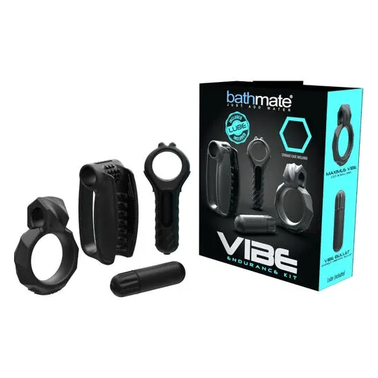 Kit resistenza vibrante Bathmate con bullet vibrante 10 velocità, anello penieno e manicotto masturbatore in silicone