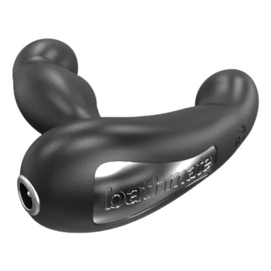 Massaggiatore prostatico BATHMATE Prostate Pro in silicone nero, impermeabile IPX7, ricaricabile USB.