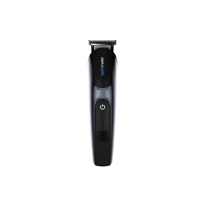 Rasoir de précision corps étanche Bathmate Trim 2.0 noir, lames acier inoxydable, charge USB-C.